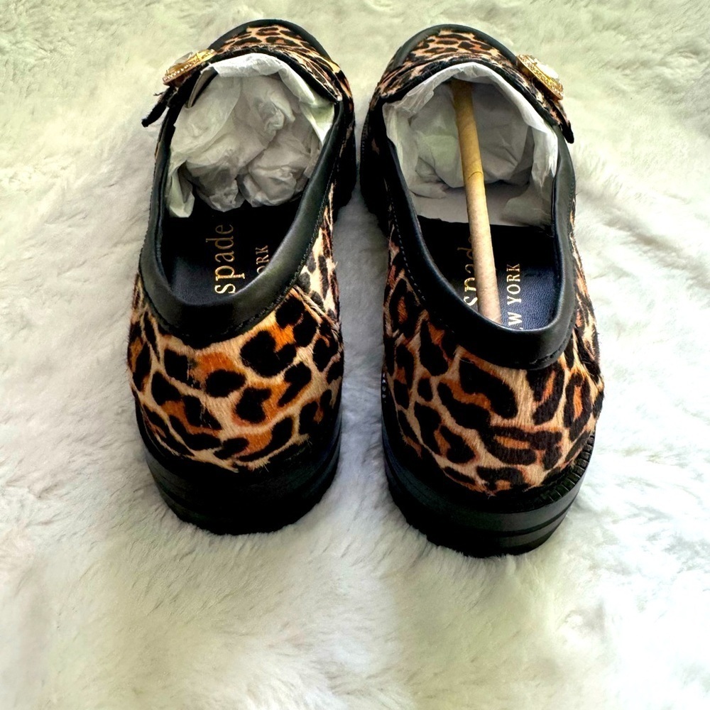 NWOT Kate Spade Loafer Leopard Print Size 8 1/2 - Picture 4 of 7